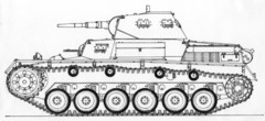 ドイツ戦車 ３ 側面(架空・オリ