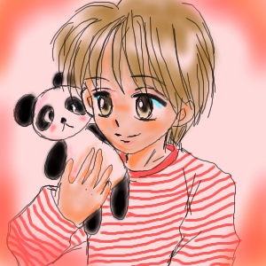 パンダと男の子