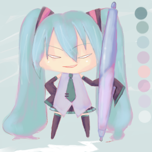ペンタブとミク