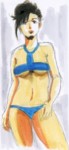オリジナル水着女性画